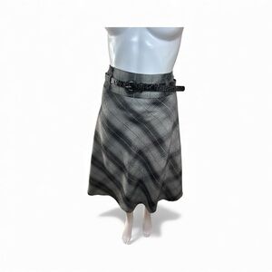 East 5th Plaid Skirt with Belt